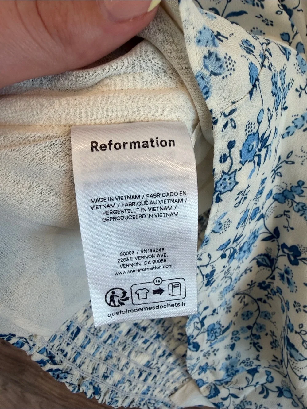 Reformation Marin Puff Sleeve Floral Blouse Top Size 12 NWOT